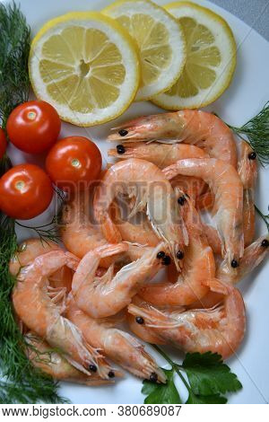 Prawns (latin. Caridea) As Food - Delicacy