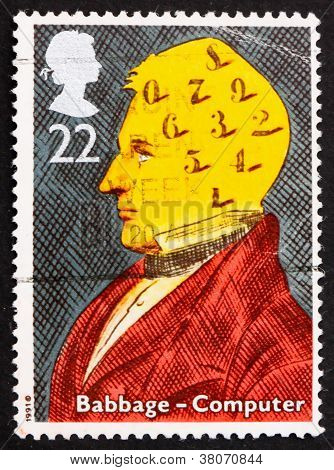Postage Stamp Gb 1991 Charles Babbage, Computers
