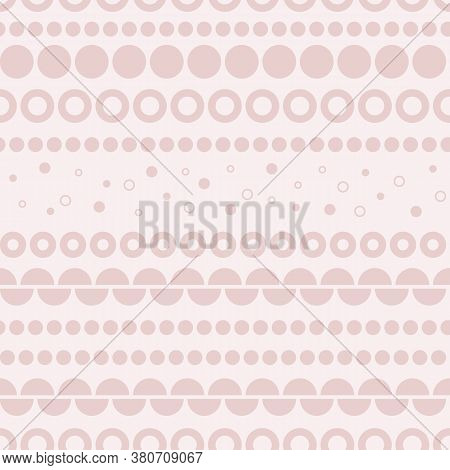 Dusty Pink Dotted Geometric Seamless Vector Pattern