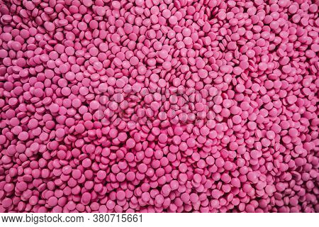 Lots Of Pink Pills. Abstract Medical Picture. Background Image