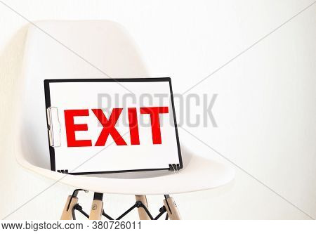 Exit Sign Above An Office Door