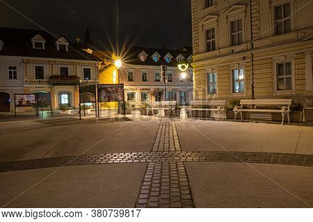 Kamnik, Slovenia - August 2, 2020: The Old Town Of Kamnik, A Municipality South Of The Steiner Alps 