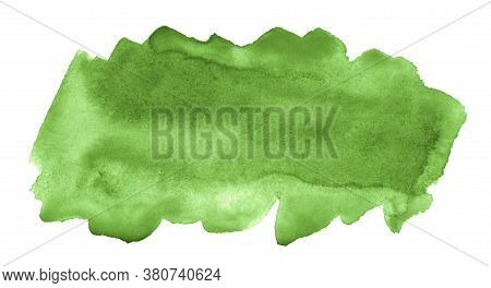 Green Abstract Watercolor Stains. Watercolor Background.