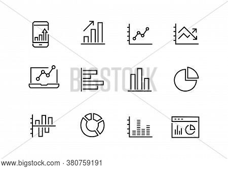 Set Finance Graphs Icons. Vector Illustration Eps 10.