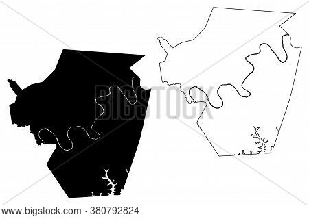 Cumberland County, Kentucky (u.s. County, United States Of America, Usa, U.s., Us) Map Vector Illust