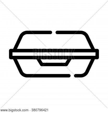 Fast Food Container Line Icon Vector Illustration