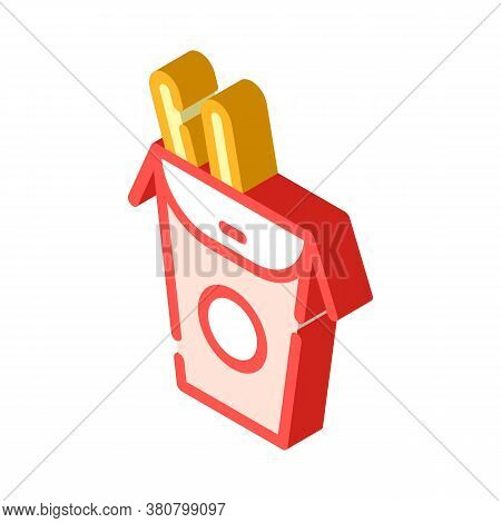 Street Food Bag Isometric Icon Vector Illustration