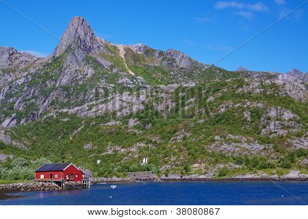 Angeln-HÃ¼tte im fjord