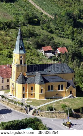 DESINIC, CROATIA - JULY 14, 2011: Saint George Parish Church in Desinic, Croatia