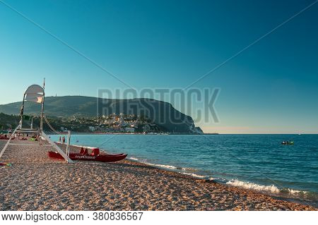 Lifeguard Equipment In The Beach Of Numana, Ancona