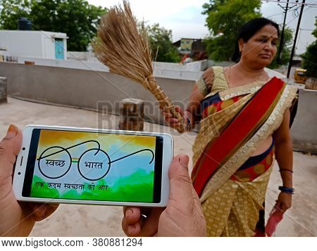 District Katni, India - May 28, 2020: Swachh Bharat Mission, Indian Government Scheme For Country Pe
