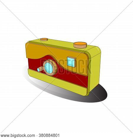Drawing In Yellow, White And Gray Colors. 3d. Axonometry. Hand Drawn Sketch In Vector Illustration. 