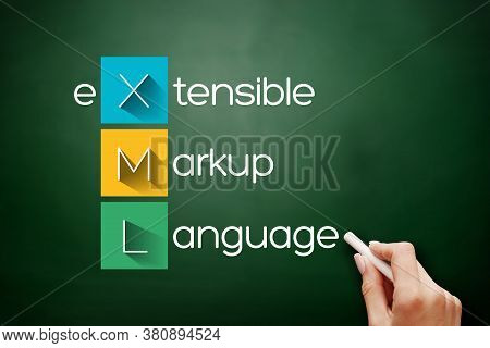 Xml - Extensible Markup Language Acronym, Technology Concept Background On Blackboard