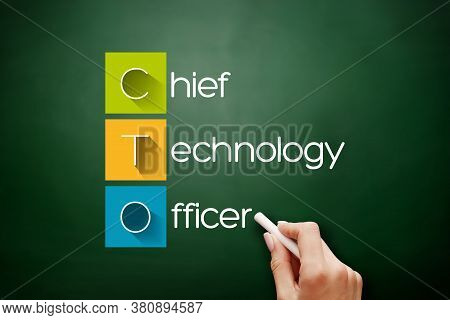 Cto - Chief Technology Officer Acronym, Business Concept Background On Blackboard