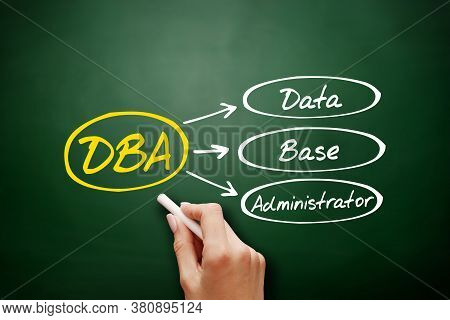 Dba - Database Administrator Acronym, Technology Concept On Blackboard