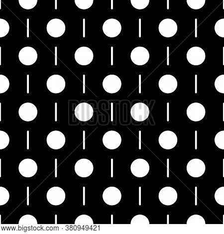 Circles, Strokes Seamless Pattern. Dots, Dashes Print. Polka Dot, Lines Ornament. Circular, Linear F