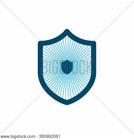 Security Shield Label, Safety Icon, Secure Striped Badge. Protection Concept. Stock Vector Illustrat