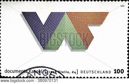 02 10 2020 Divnoe Stavropol Territory Russia The Postage Stamp Germany 1997 10th Documenta Modern Ar