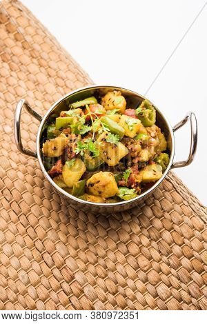Aloo Shimla Mirch Sabji Or Dry Potato Capsicum Curry Is An Indian Main Course Recipe