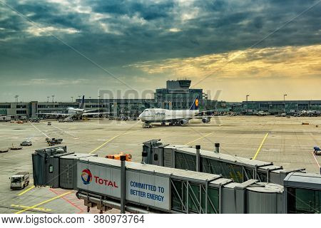 Frankfurt / Germany - September 26, 2017: Frankfurt Airport (flughafen Frankfurt Am Main), One Of Th