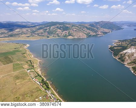 Aerial View Of Studen Kladenets Reservoir, Kardzhali Region, Bulgaria