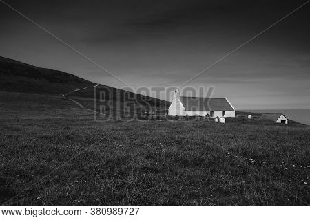 Mwnt, Ceredigion, Wales, 28th July 2020, View Of The Holy Cross Church On The Headland