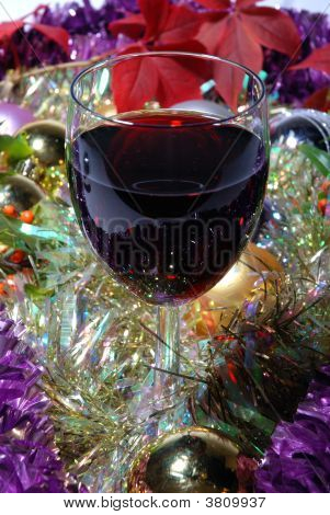 Portræt rød vin på Xmas