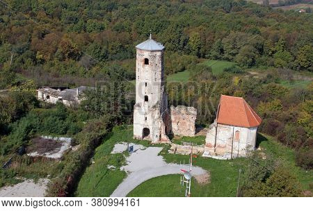 Ruins of the medieval church of St. Martin in Martin Breg, Dugo Selo, Croatia