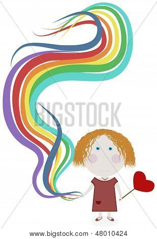 niña con regalo