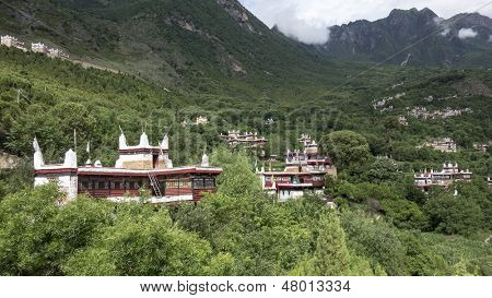 Jiaju tibetské vesnice, s '-čchuan, Čína