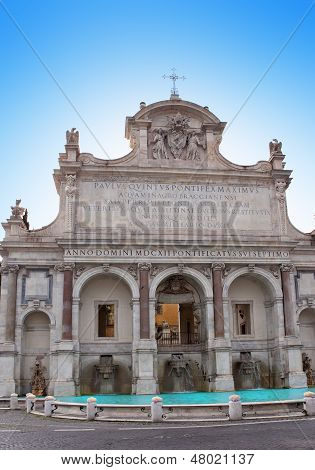 Fontana dell' Acqua Paola - Acqua Paola springvand Gianicolo Rome Italien