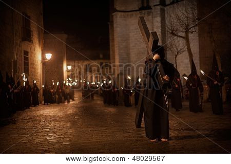 Street Procession With Torches