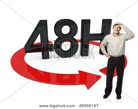 teslimatçı ve 3d 48h metin