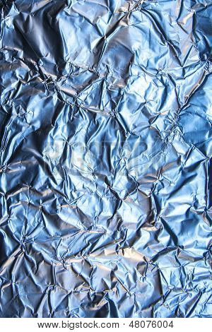 Shiny aluminium foil background