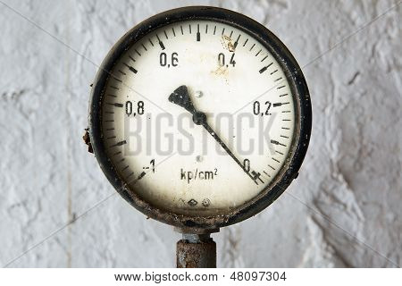 Manometer on grunge background