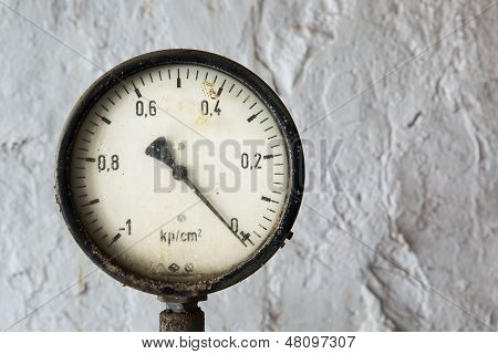 Manometer on grunge background