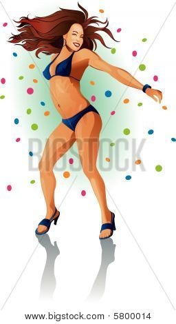 Bikini ballerina blu
