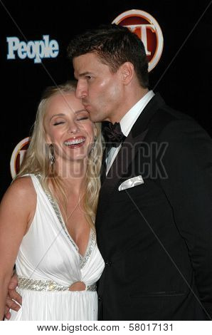 Jaime Bergman and David Boreanaz  at the Entertainment Tonight Emmy Party. Walt Disney Concert Hall, Los Angeles, CA. 09-21-08