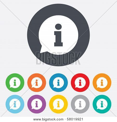 Information sign icon. Info symbol.