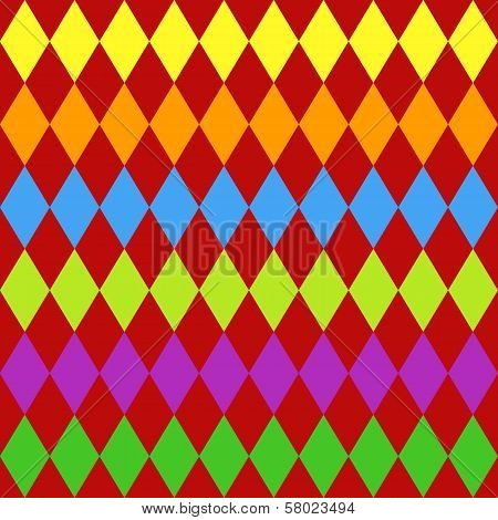 Seamless Harlequin Pattern-multicolor