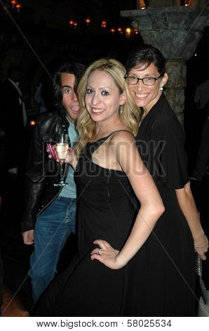 Jennifer Leeser with Andrew Doebler and Eva DiShanni  at the Birthday Party for Jennifer Leeser. Medusa Lounge, Los Angeles, CA. 09-25-08