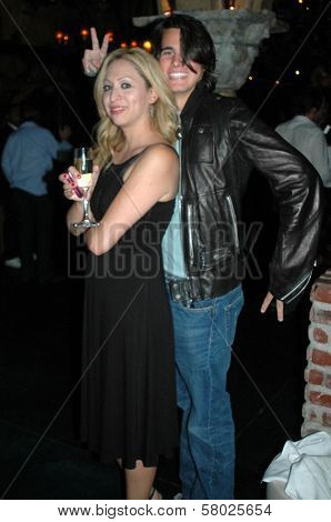 Jennifer Leeser and Andrew Doebler  at the Birthday Party for Jennifer Leeser. Medusa Lounge, Los Angeles, CA. 09-25-08