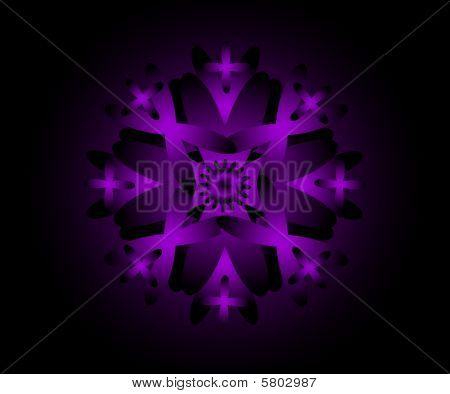 Graphic And Pointless Abstract Composition On A Black Background.