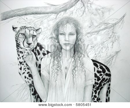 Ragazza con Cheeta