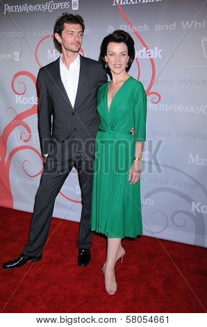 Debi Mazar and husband Gabriele Corcos  at the 2008 Crystal And Lucy Awards Gala. Beverly Hilton Hotel, Beverly HIlls, CA. 06-17-08