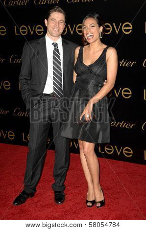 Frederic de Narp and Rosario Dawson  at Cartier's 3rd Annual Loveday Celebration. Private Residence, Bel Air, CA. 06-18-08