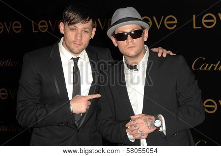 Joel Madden and Benji Madden  at Cartier's 3rd Annual Loveday Celebration. Private Residence, Bel Air, CA. 06-18-08