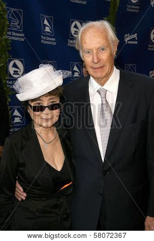 Yoko Ono and George Martin  at the Grammy Foundation's Starry Night Gala. University of Southern California, Los Angeles, CA. 07-12-08