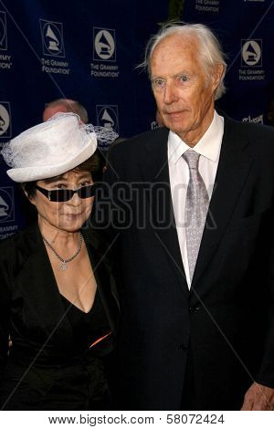 Yoko Ono and George Martin  at the Grammy Foundation's Starry Night Gala. University of Southern California, Los Angeles, CA. 07-12-08