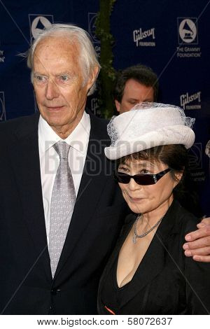 George Martin and Yoko Ono  at the Grammy Foundation's Starry Night Gala. University of Southern California, Los Angeles, CA. 07-12-08